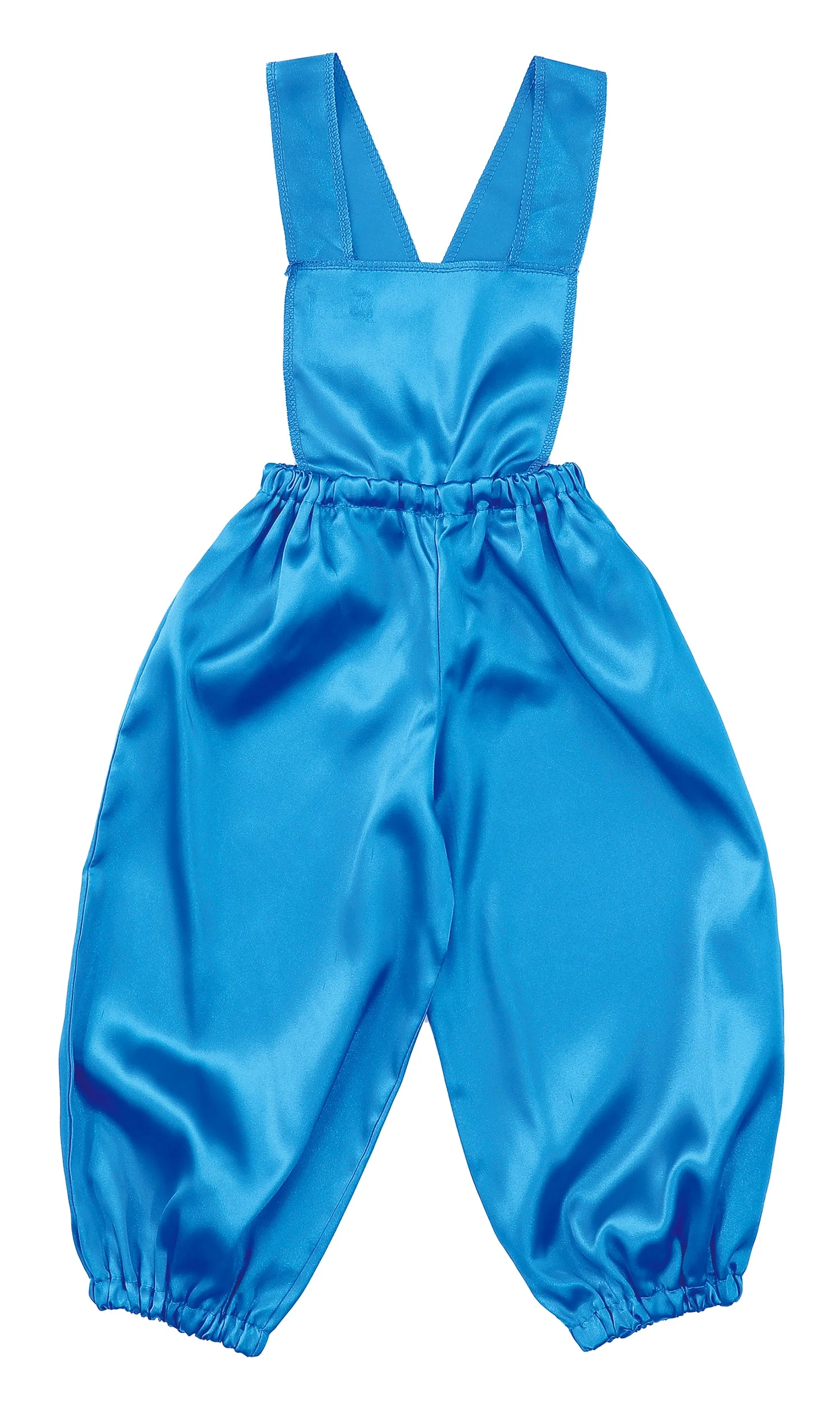 Soft satin top pants C size blue