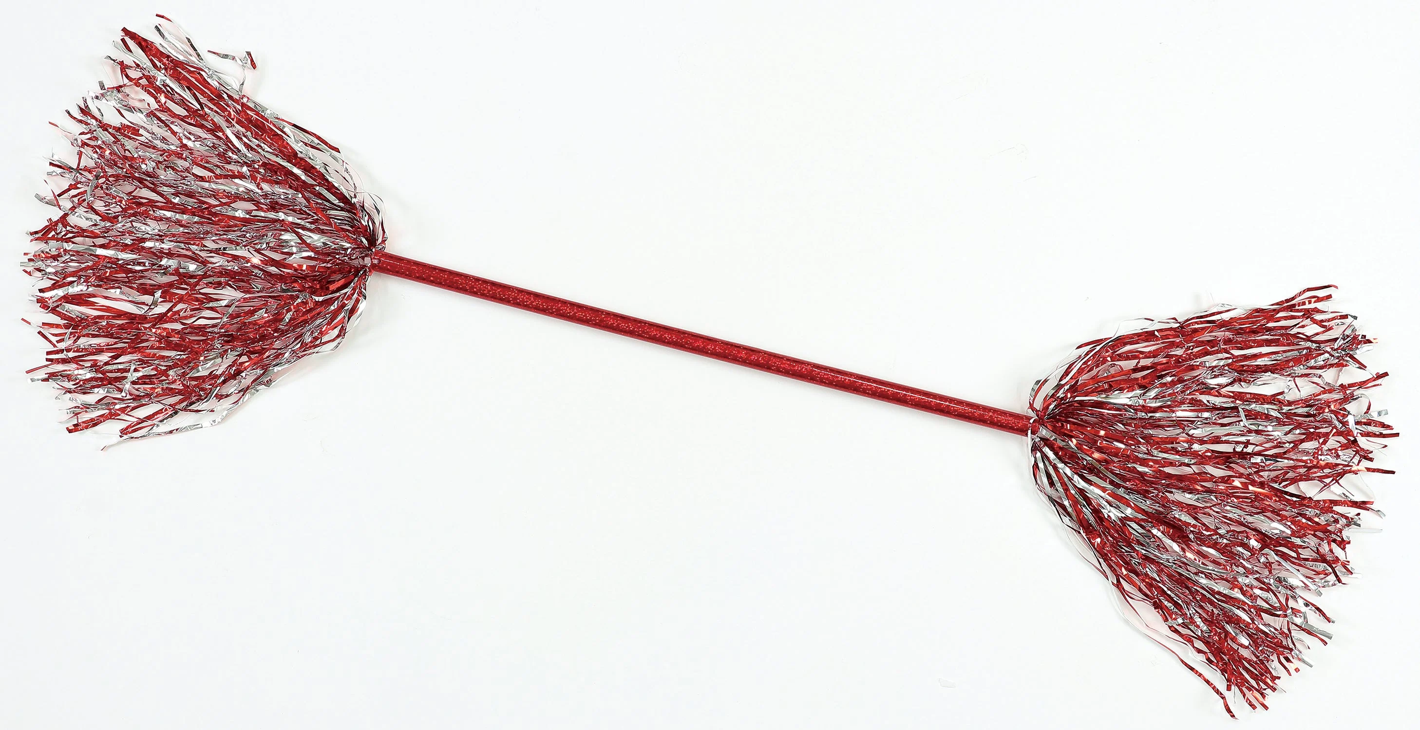 Sparkling Ponpon Red Silver