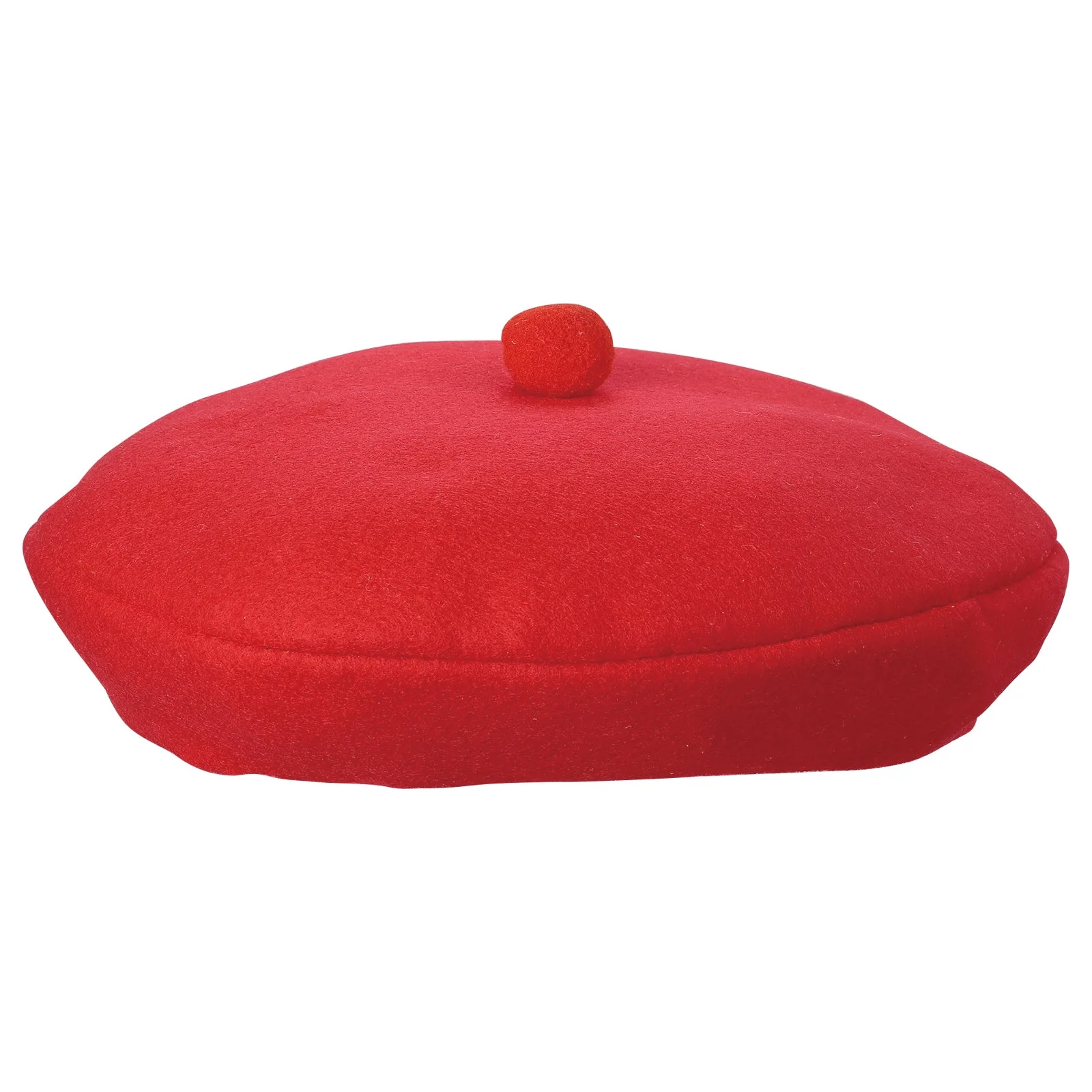 felt beret red