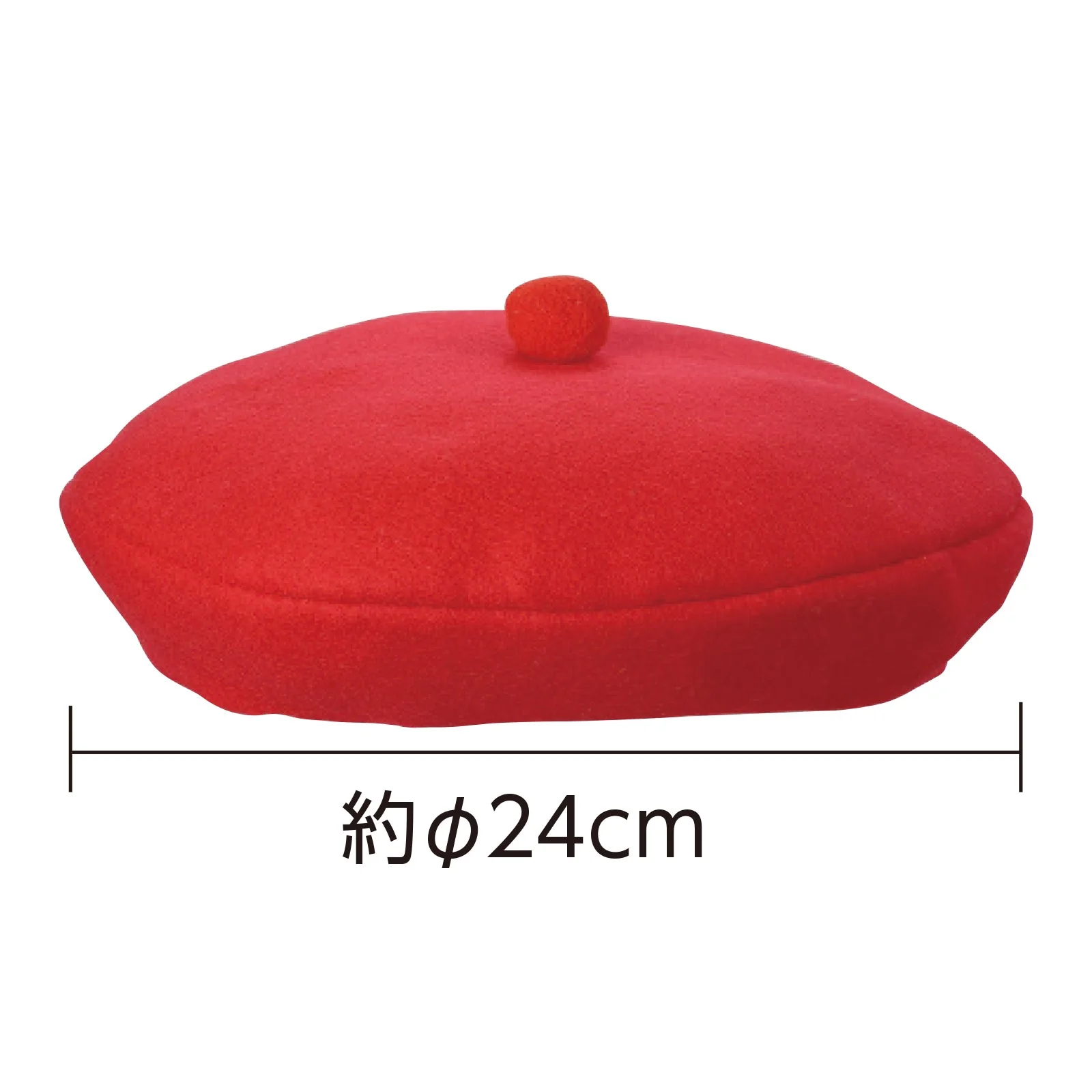 felt beret red - Image 2