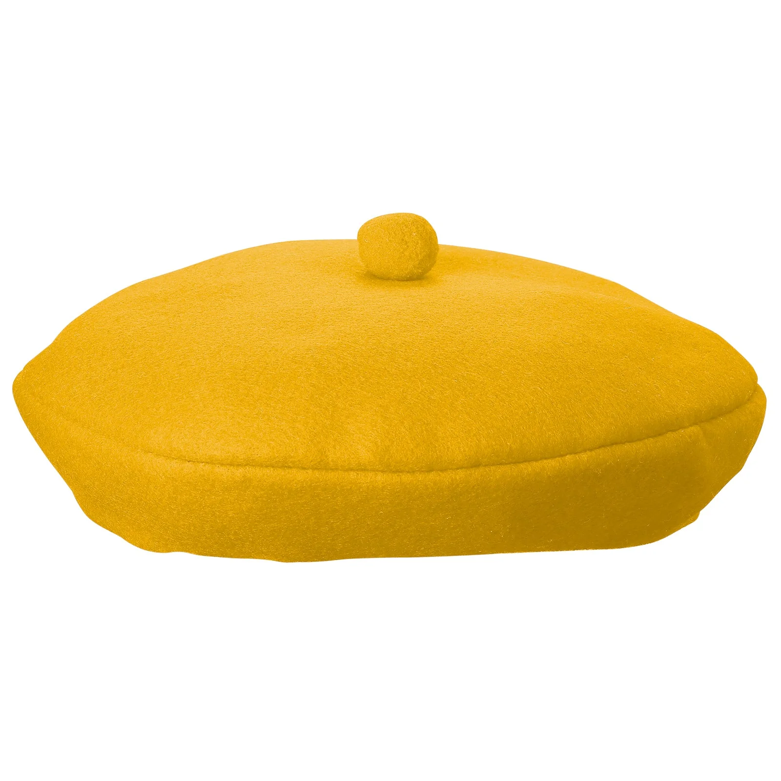 Felt berret yellow