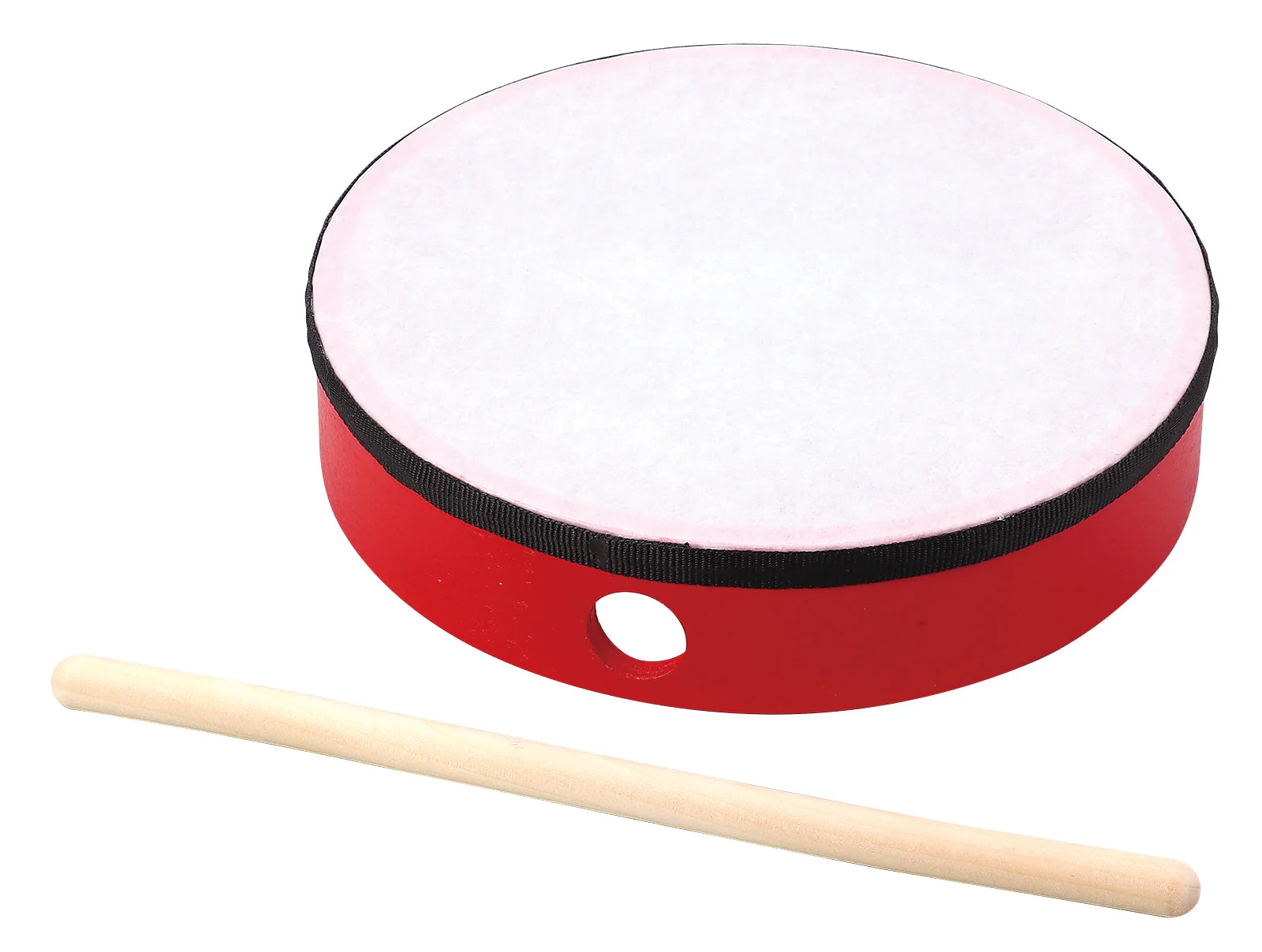 Authentic festival drum completed (with wooden drumstick)