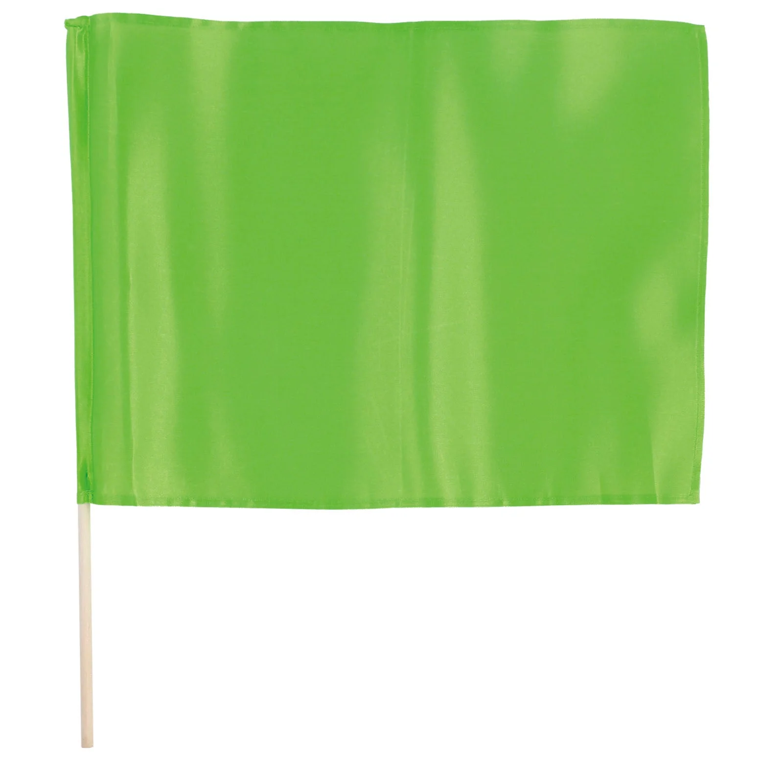 Satin small flag fluorescent green
