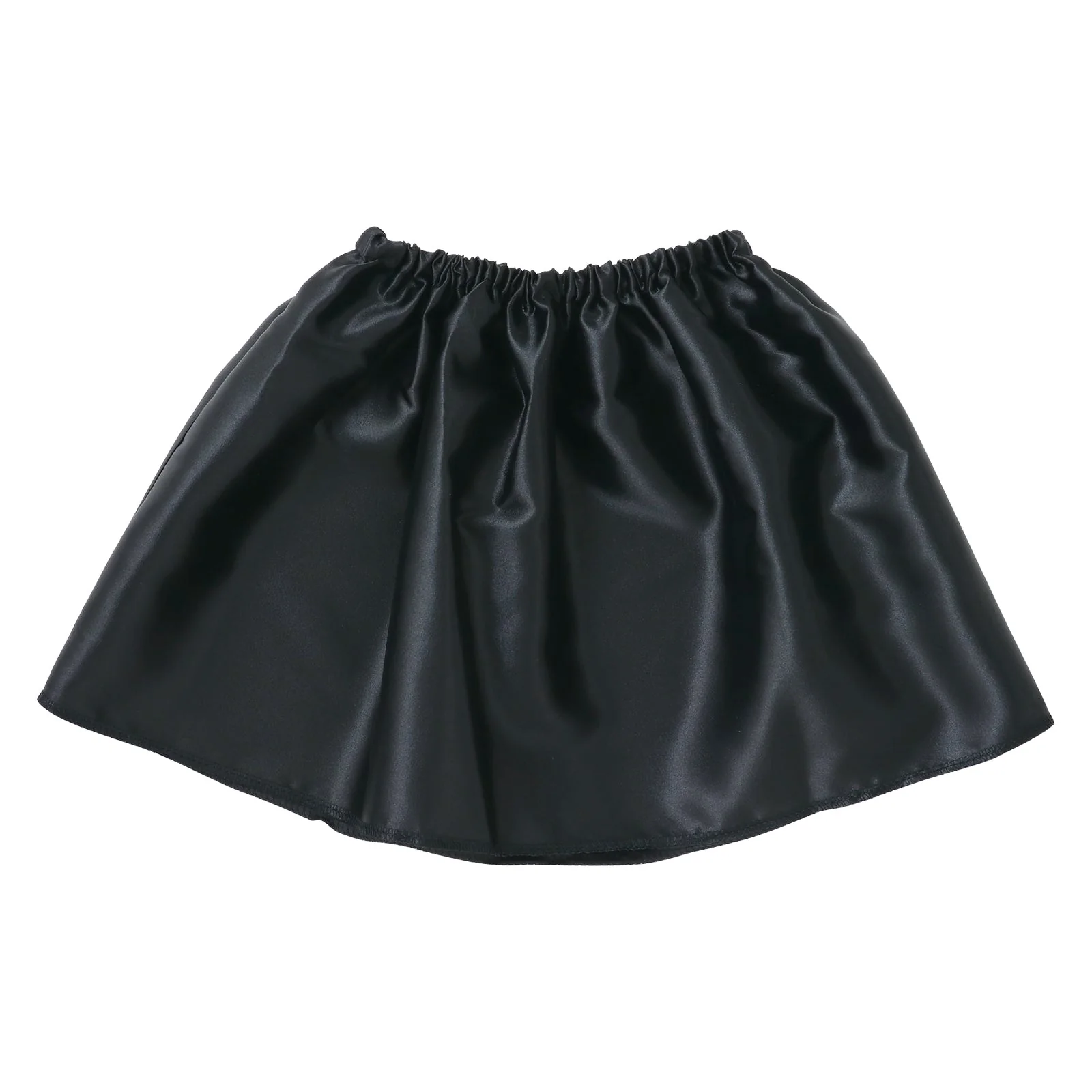 Soft satin skirt black