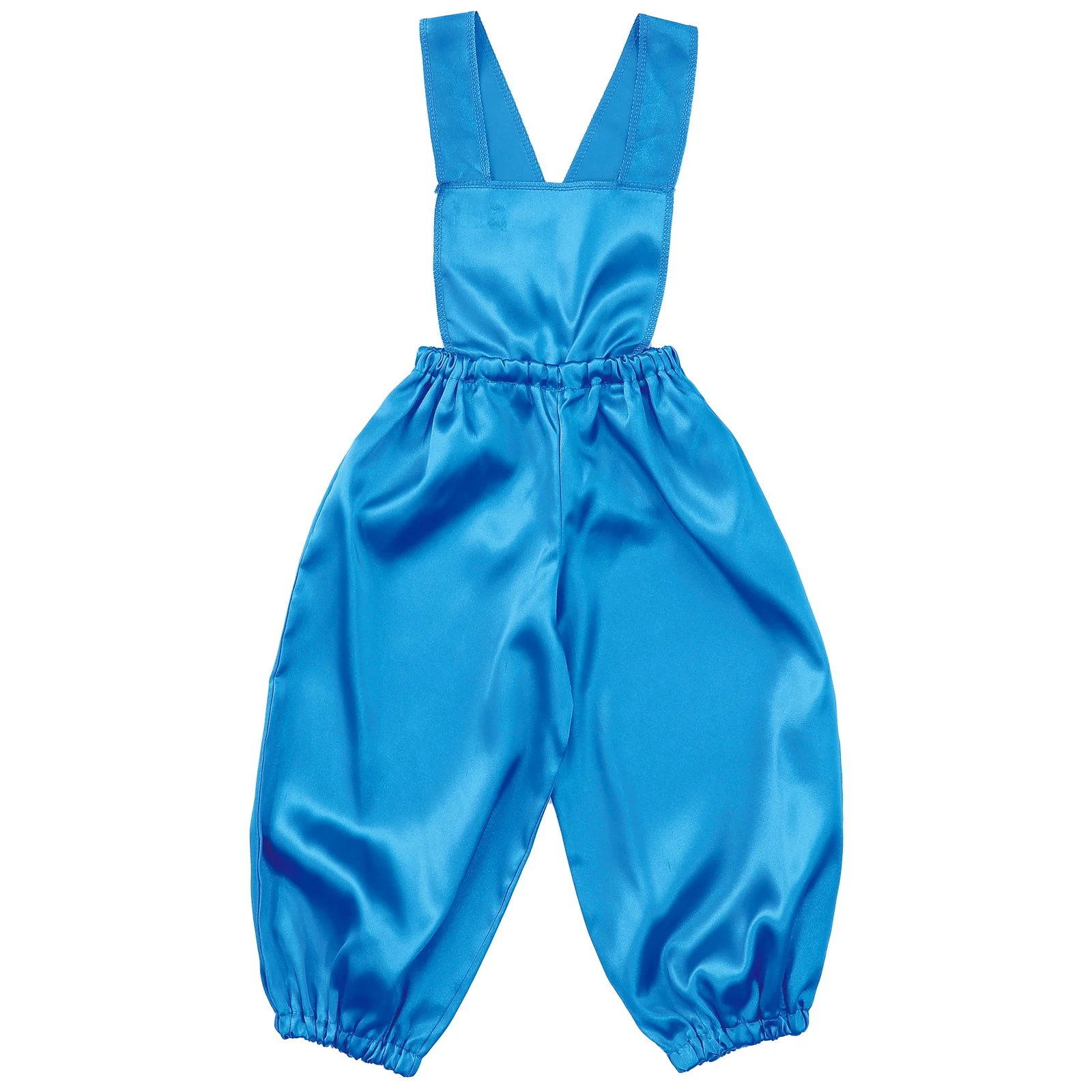 Soft satin overalls pants J blue