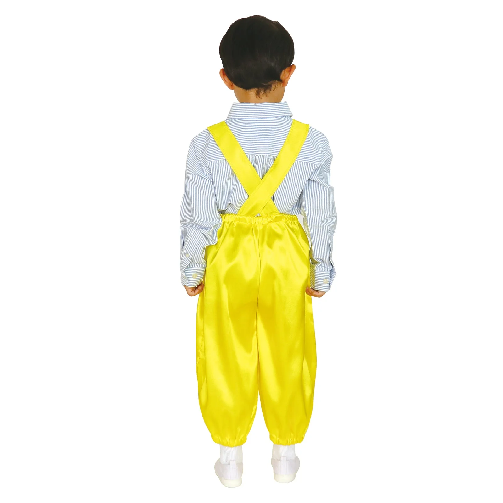 Soft satin overalls pants J yellow - Image 4