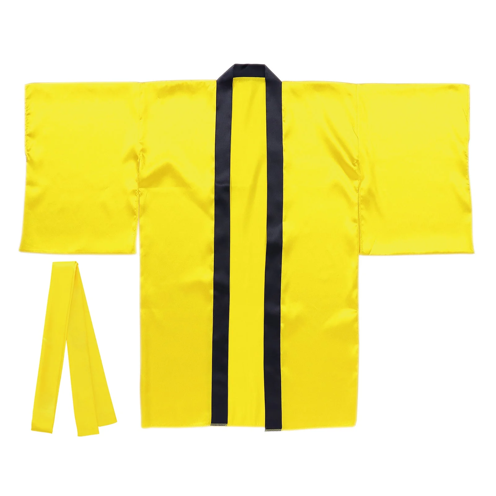 Soft satin long happy sleeves yellow M (with headband)