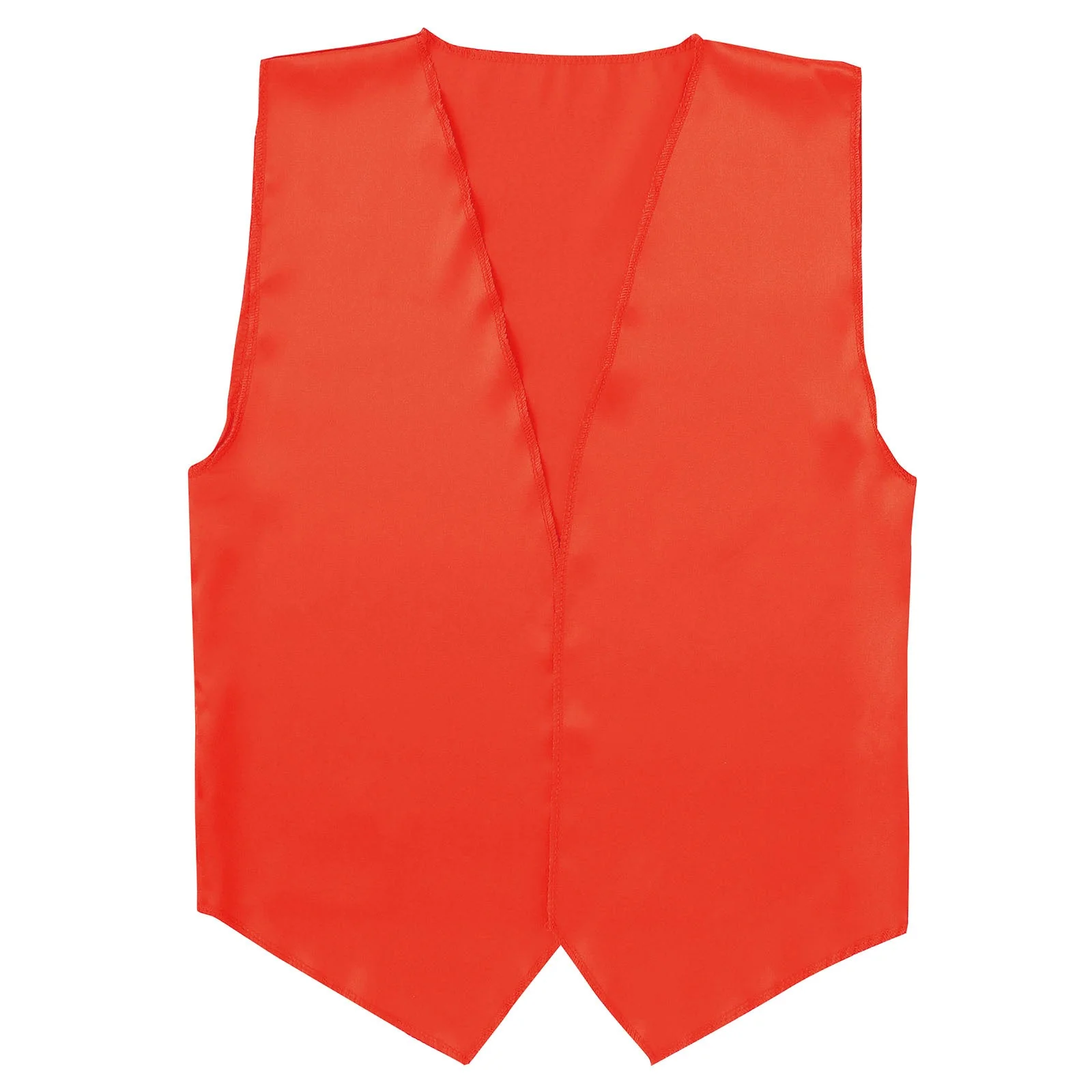 Soft satin vest V neck type red L