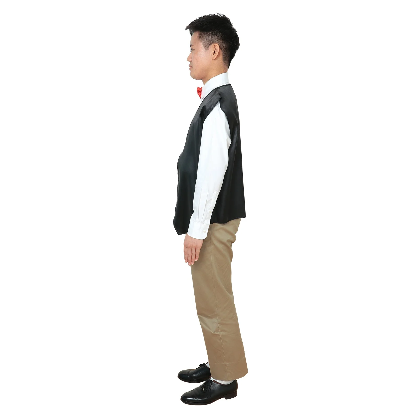 Soft satin vest V neck type black L - Image 5