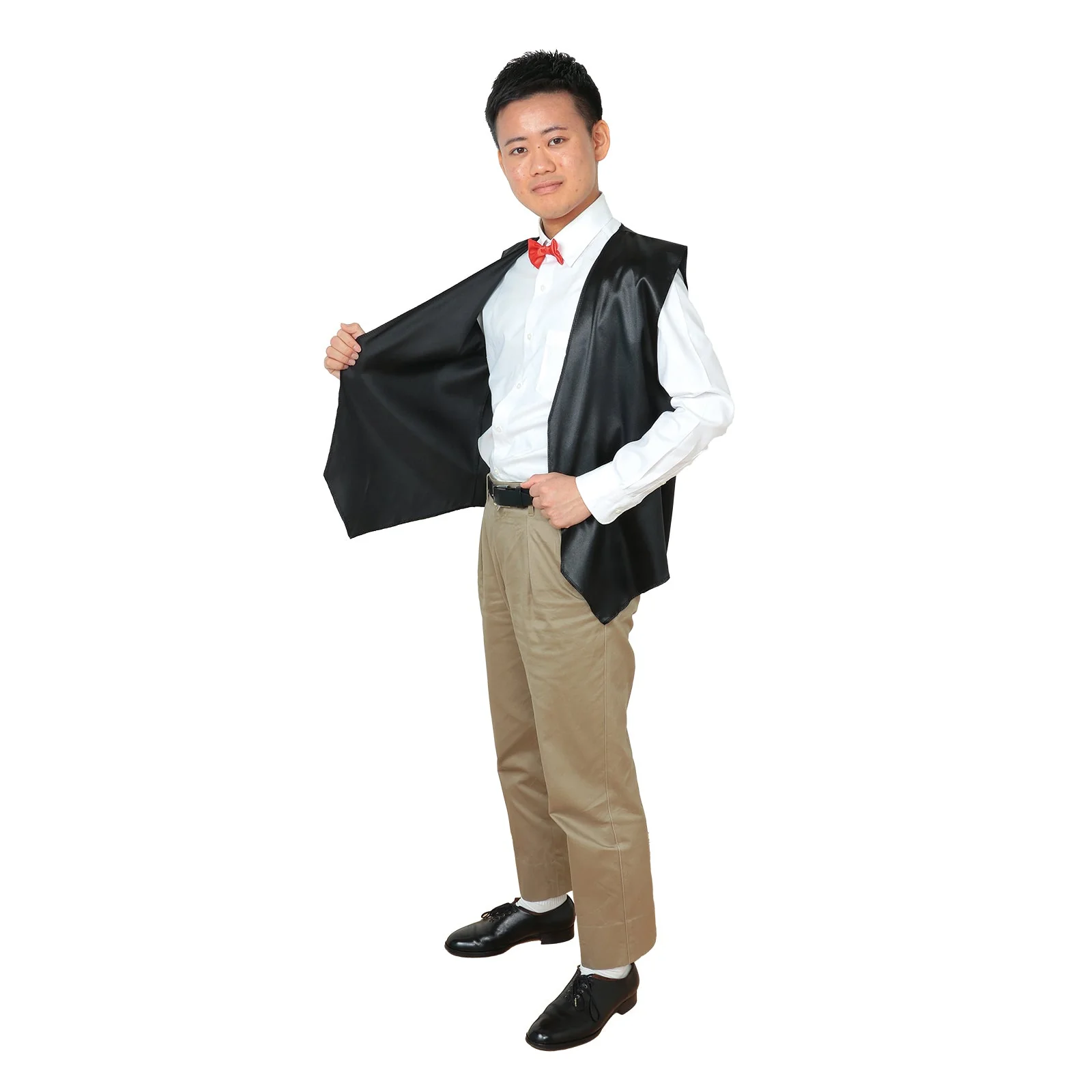 Soft satin vest V neck type black L - Image 7