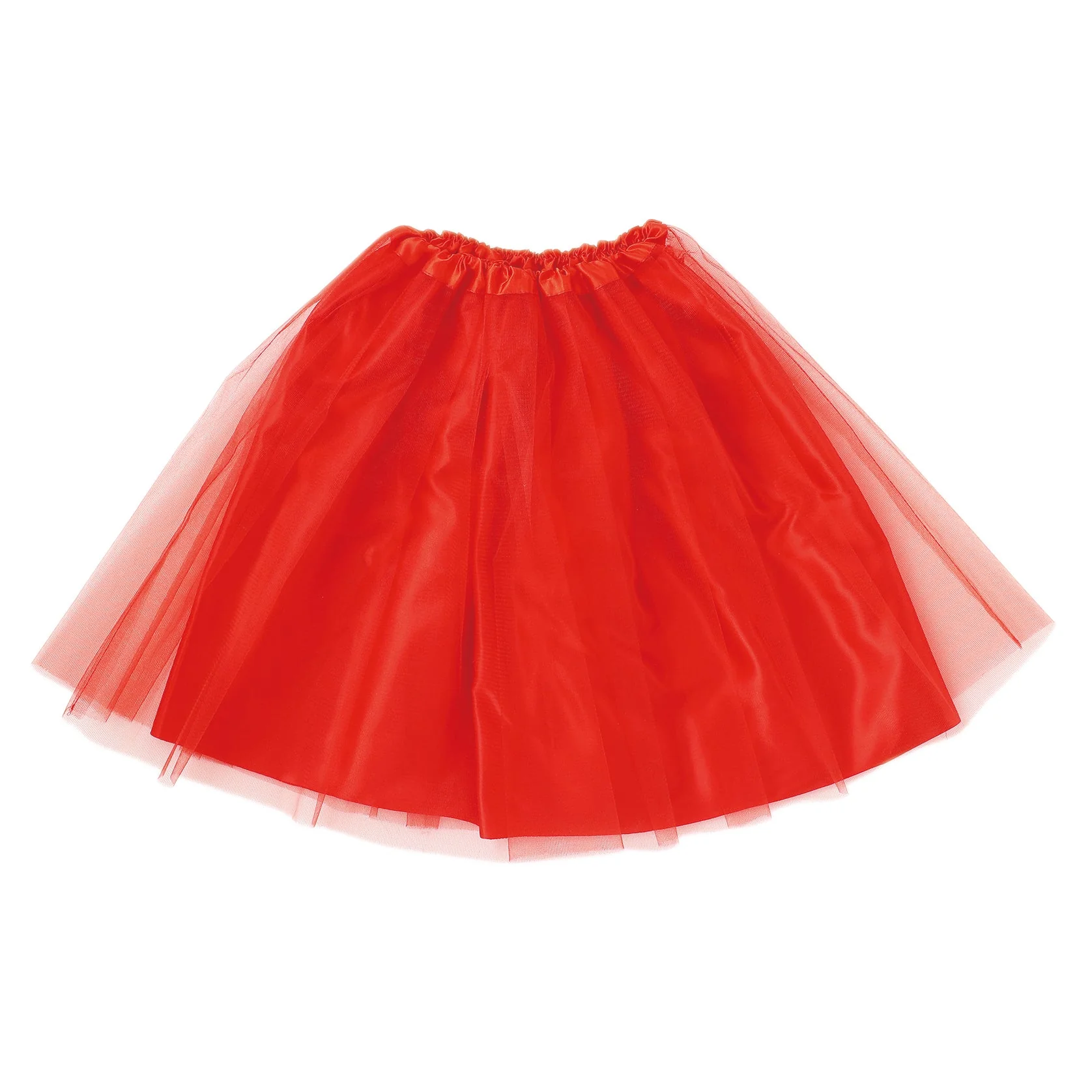 Satin frilly skirt red