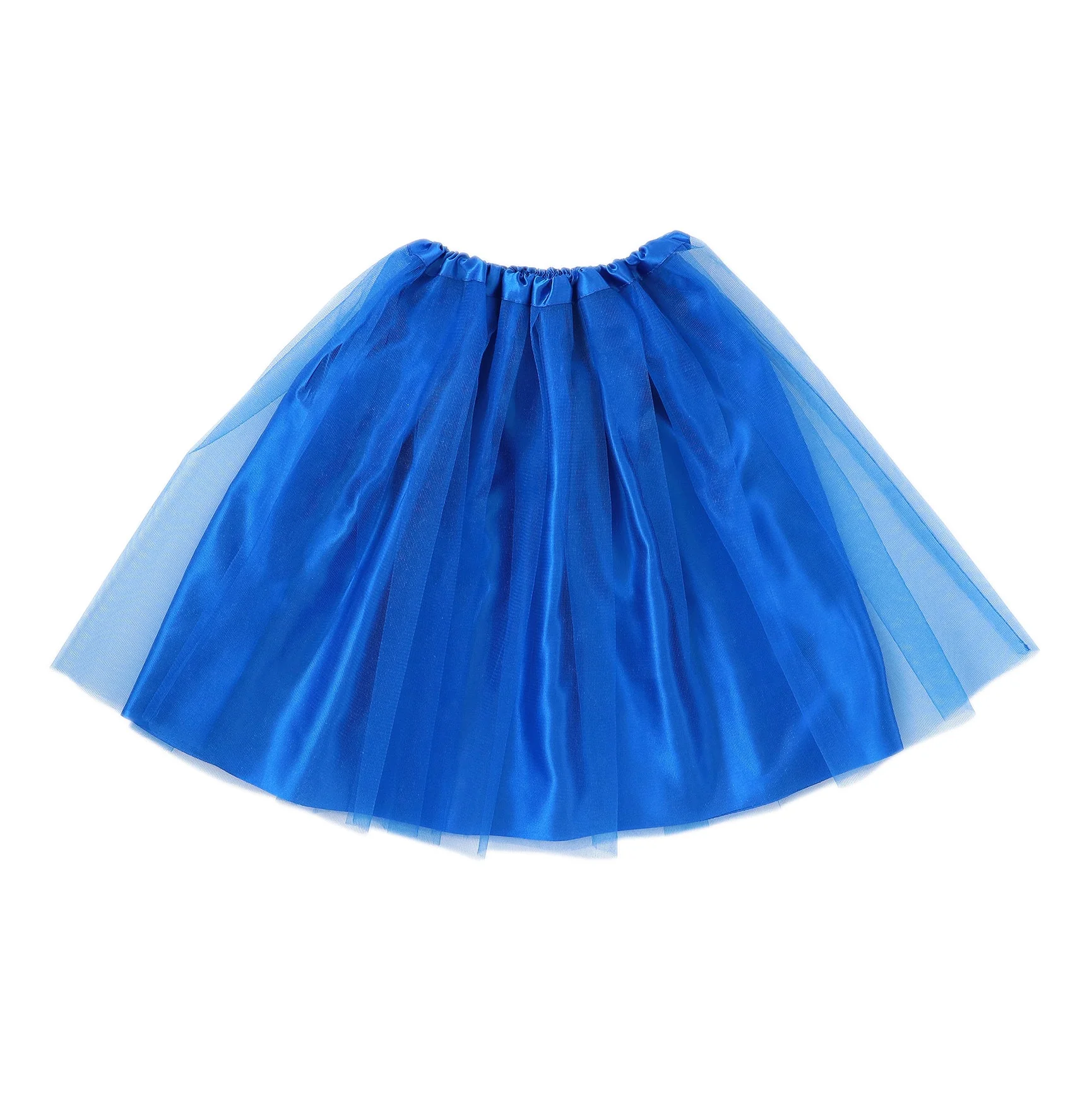 Satin frilly skirt dark blue