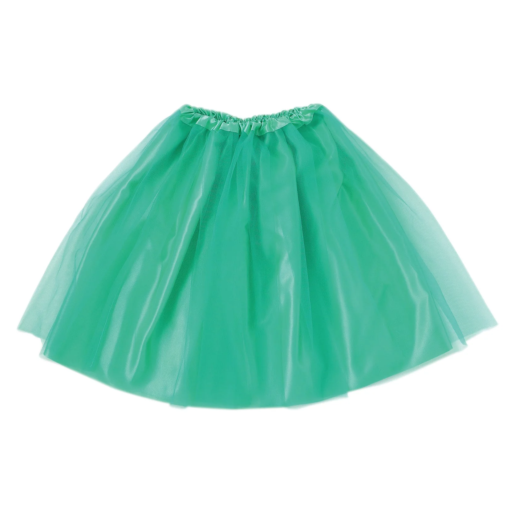 Satin frilly skirt emerald green