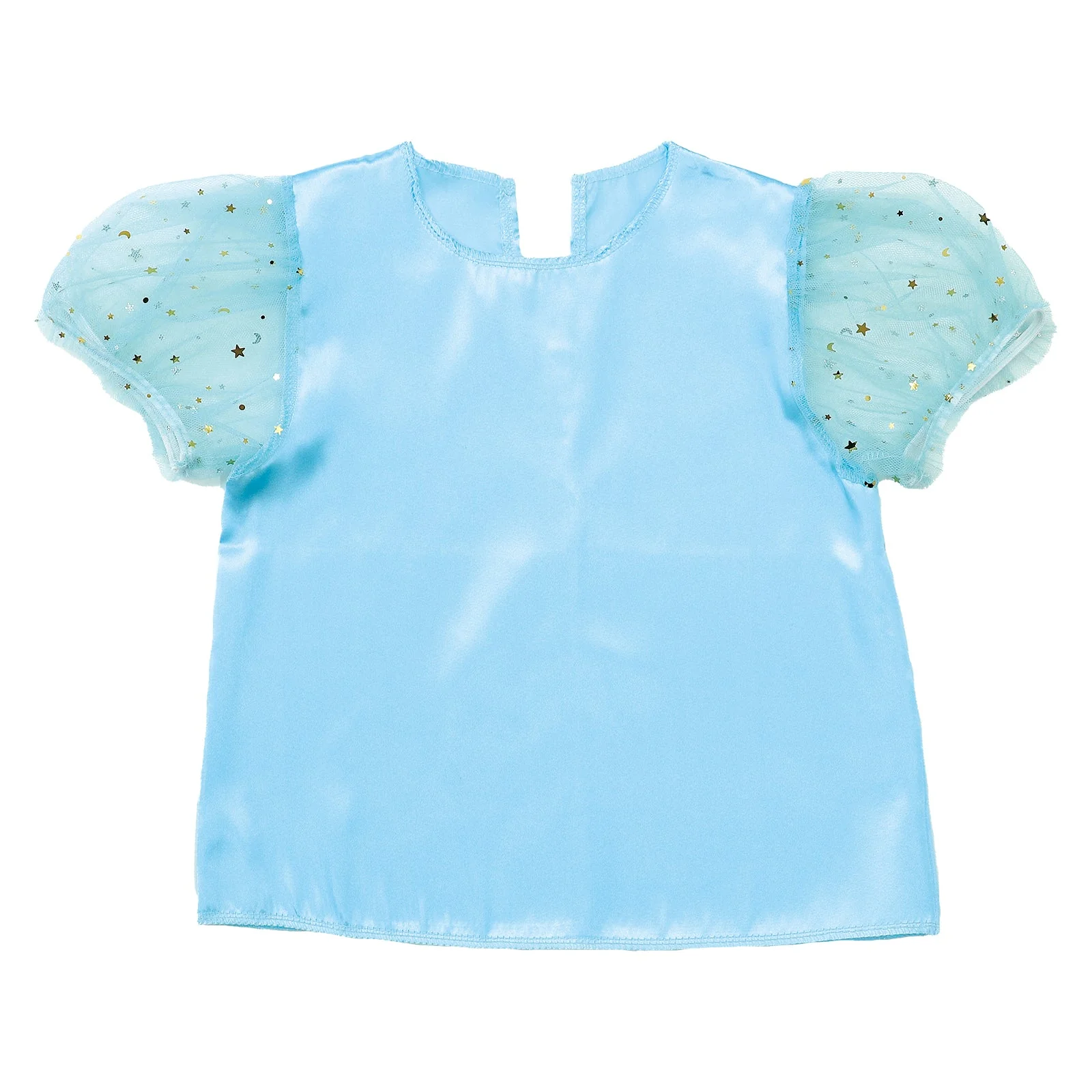 Soft satin puff sleeve J water
