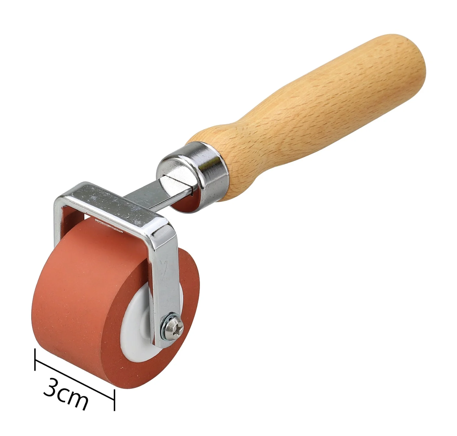 Rolling rubber roller red φ45×30mm - Image 2