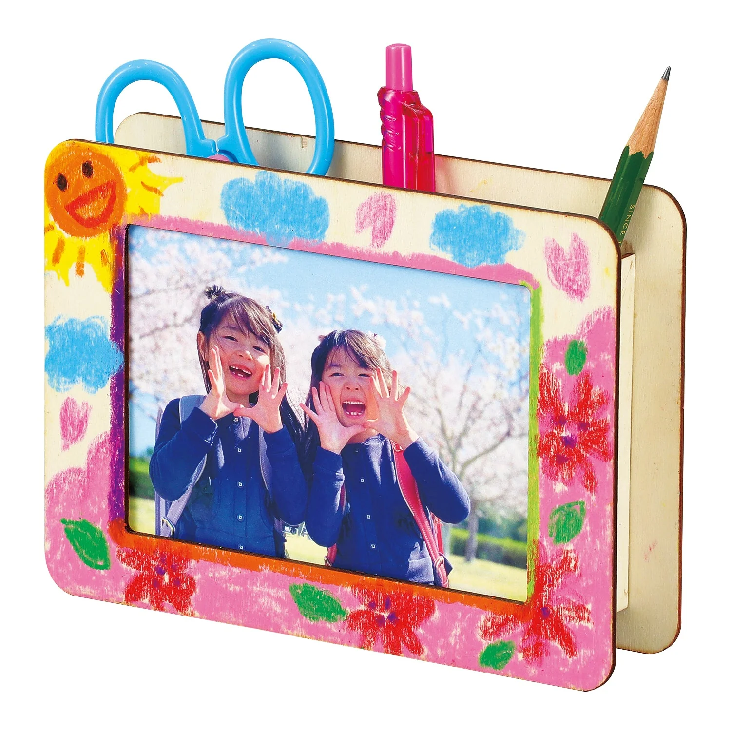 Wooden accessory case L size with white sheet