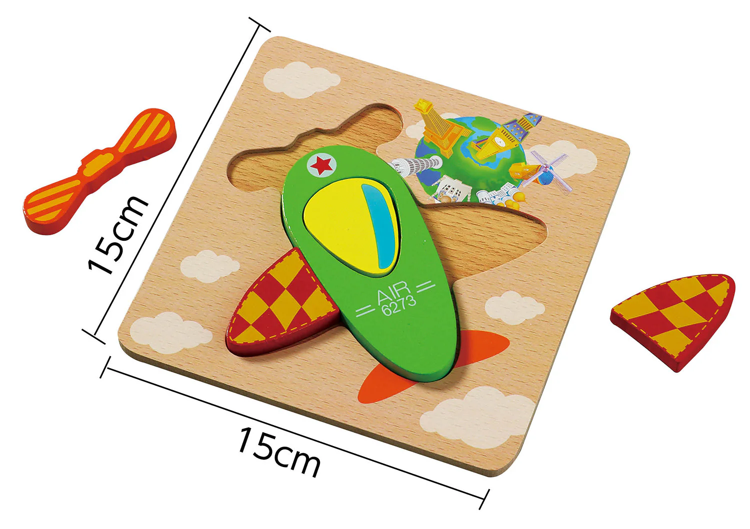 Wooden puzzle plane - Image 2