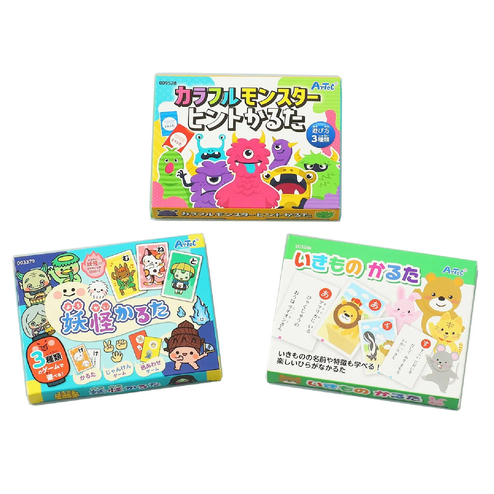 Popular Karuta 3-piece set Yokai/Creatures/Colorful Monster