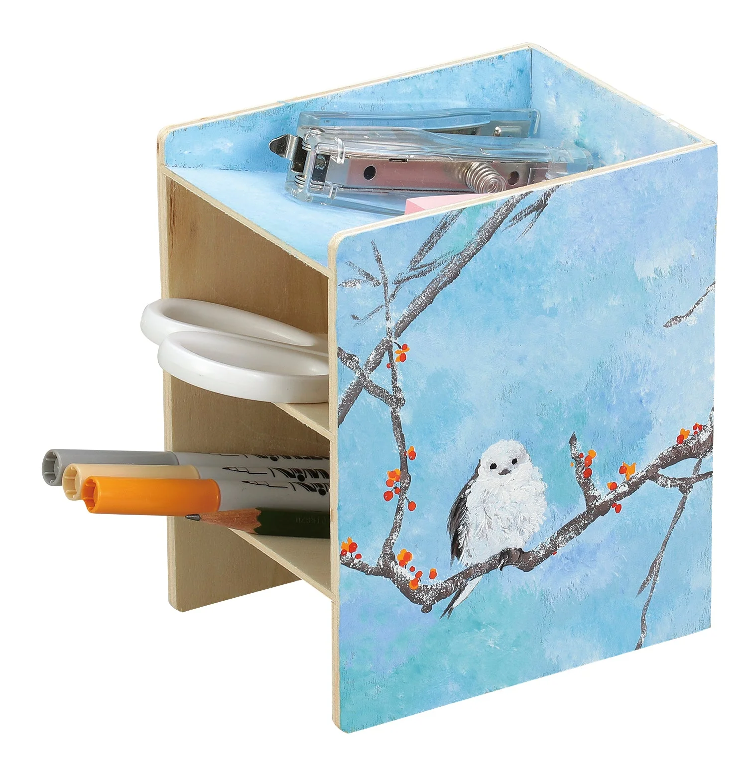 Wooden drawing pen stand