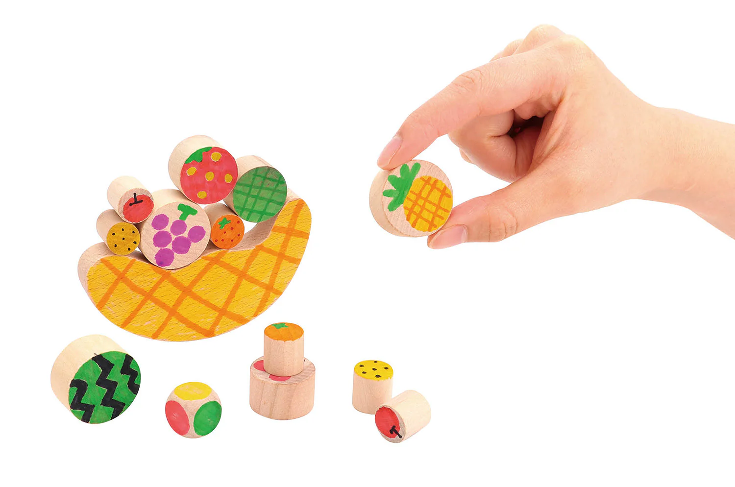 Balance building blocks plain wood
