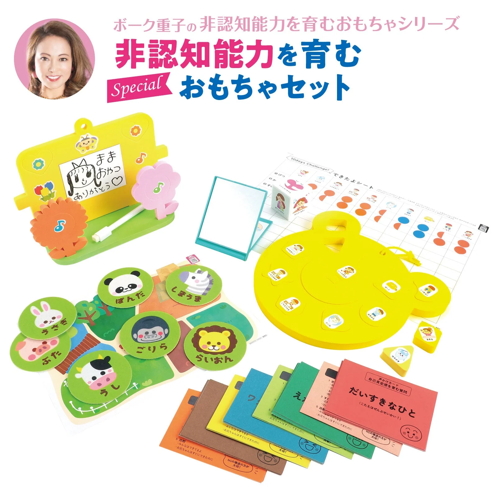 A toy set that fosters Shigeko Bok's non-cognitive abilities.