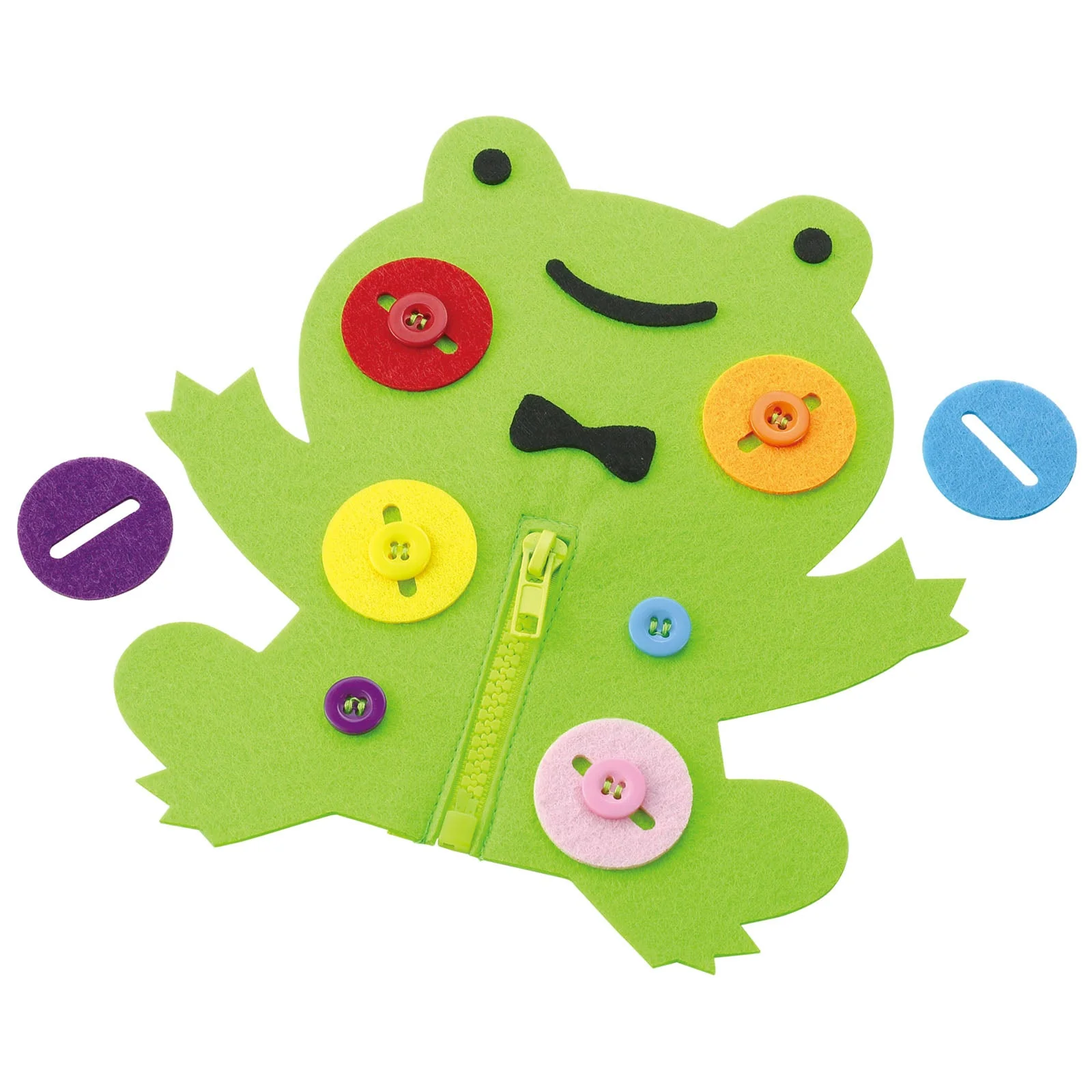 Button and fastener play frog