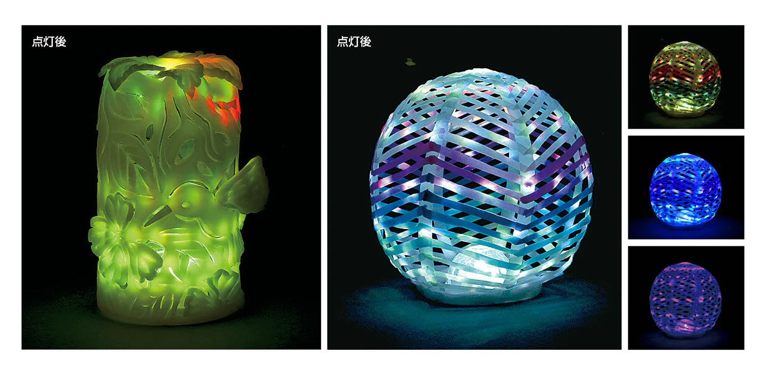 Fancy Clay Crystal Dome Lamp Set - Image 2