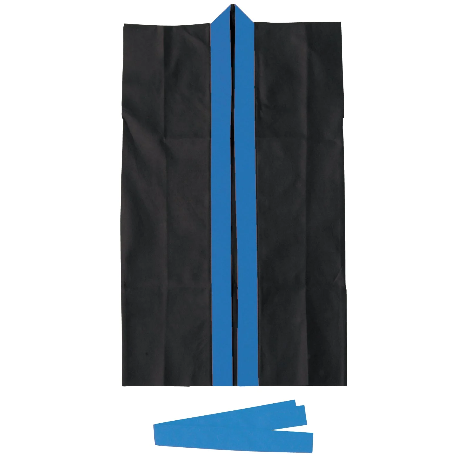 Long happy non-woven fabric S (with headband) black (blue collar)