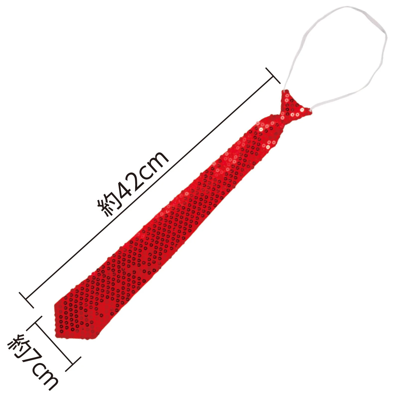 Easy sparkly neck tie red - Image 6