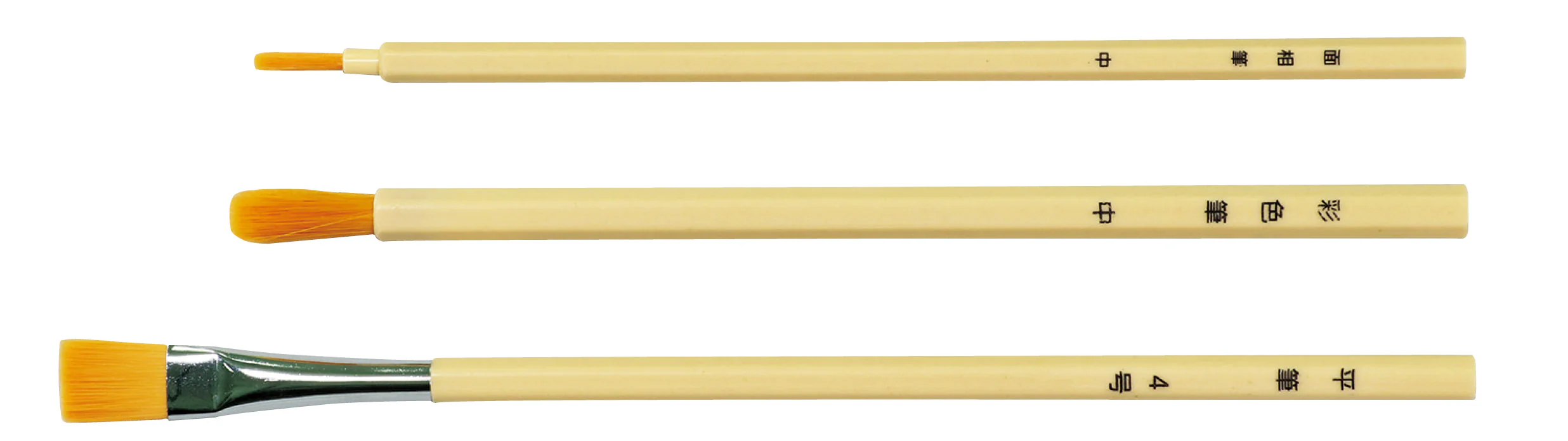 Nylon hexagonal white shaft design set of 3