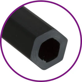 Nylon hexagonal black shaft design brush flat brush No. 2 - Image 2