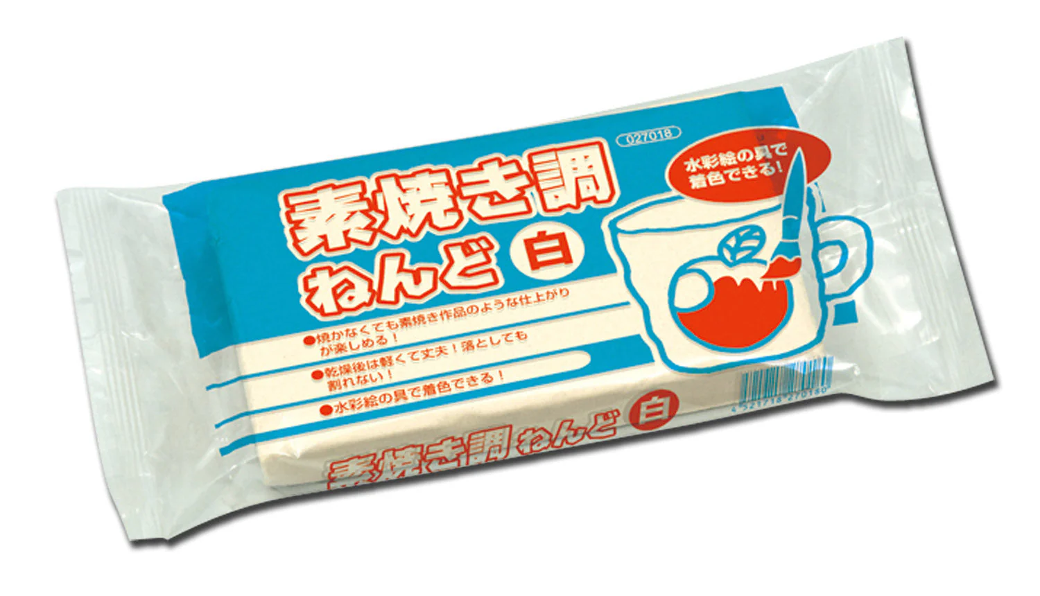 Unglazed clay white 350g with spatula (60646)