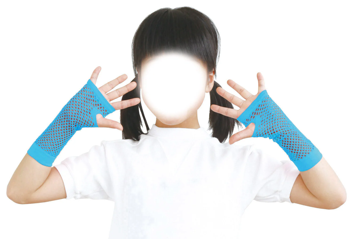 Color mesh glove blue - Image 3