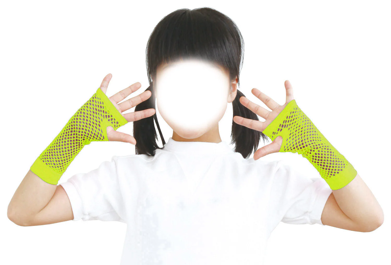Color mesh glove fluorescent yellow - Image 3