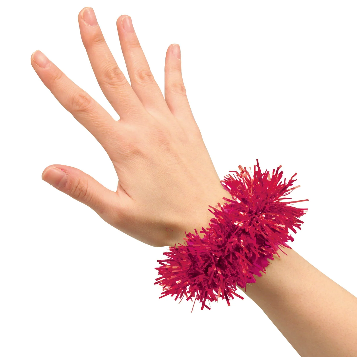 Set of 2 sparkly wristbands peach - Image 3