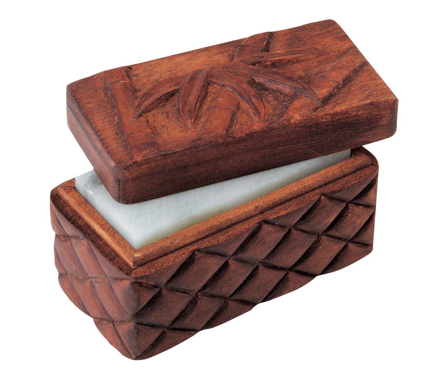 Wooden carved seal box mini