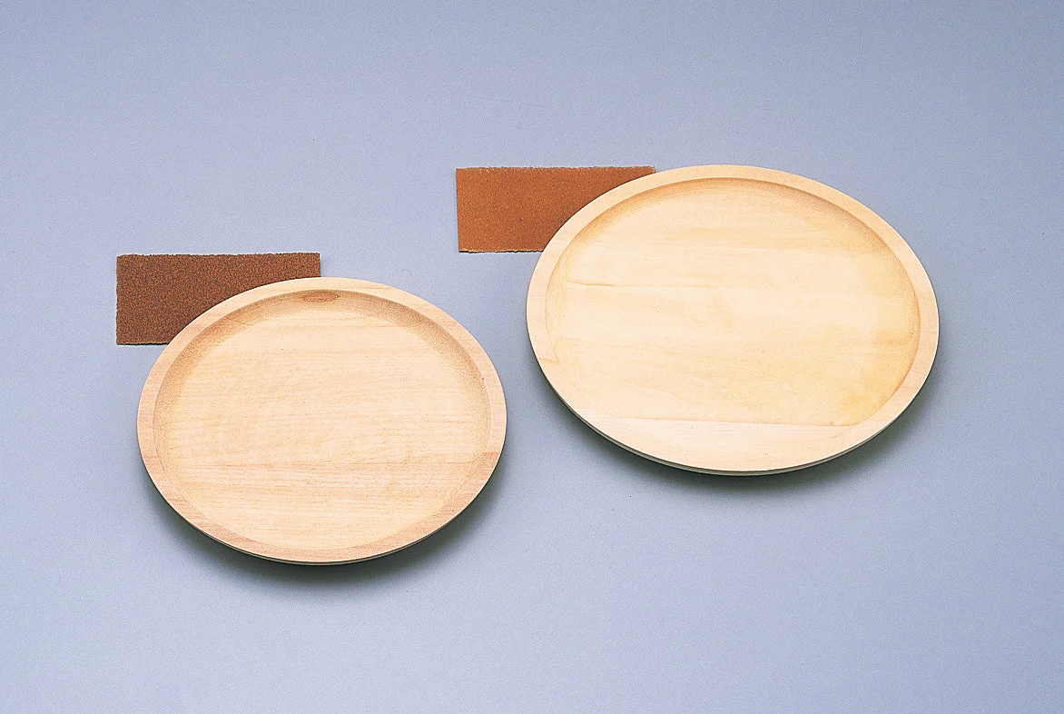 Wood carving round tray small φ210 - Image 2