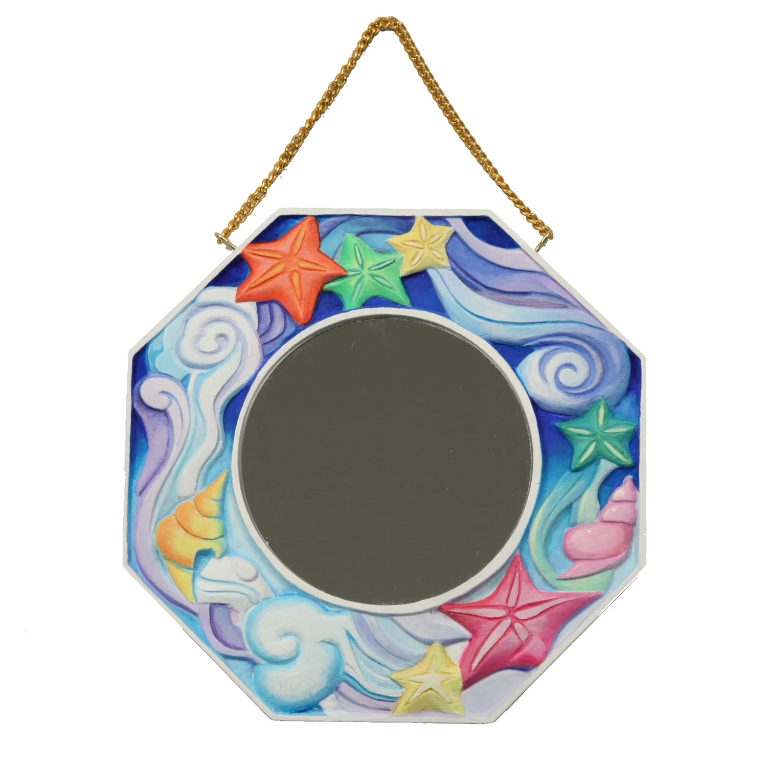 Octagonal mirror frame