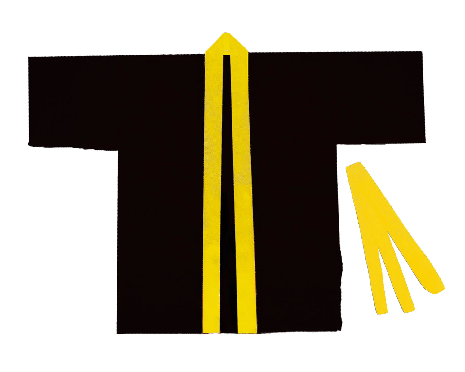 Color non-woven fabric Happi for children J black (yellow collar)