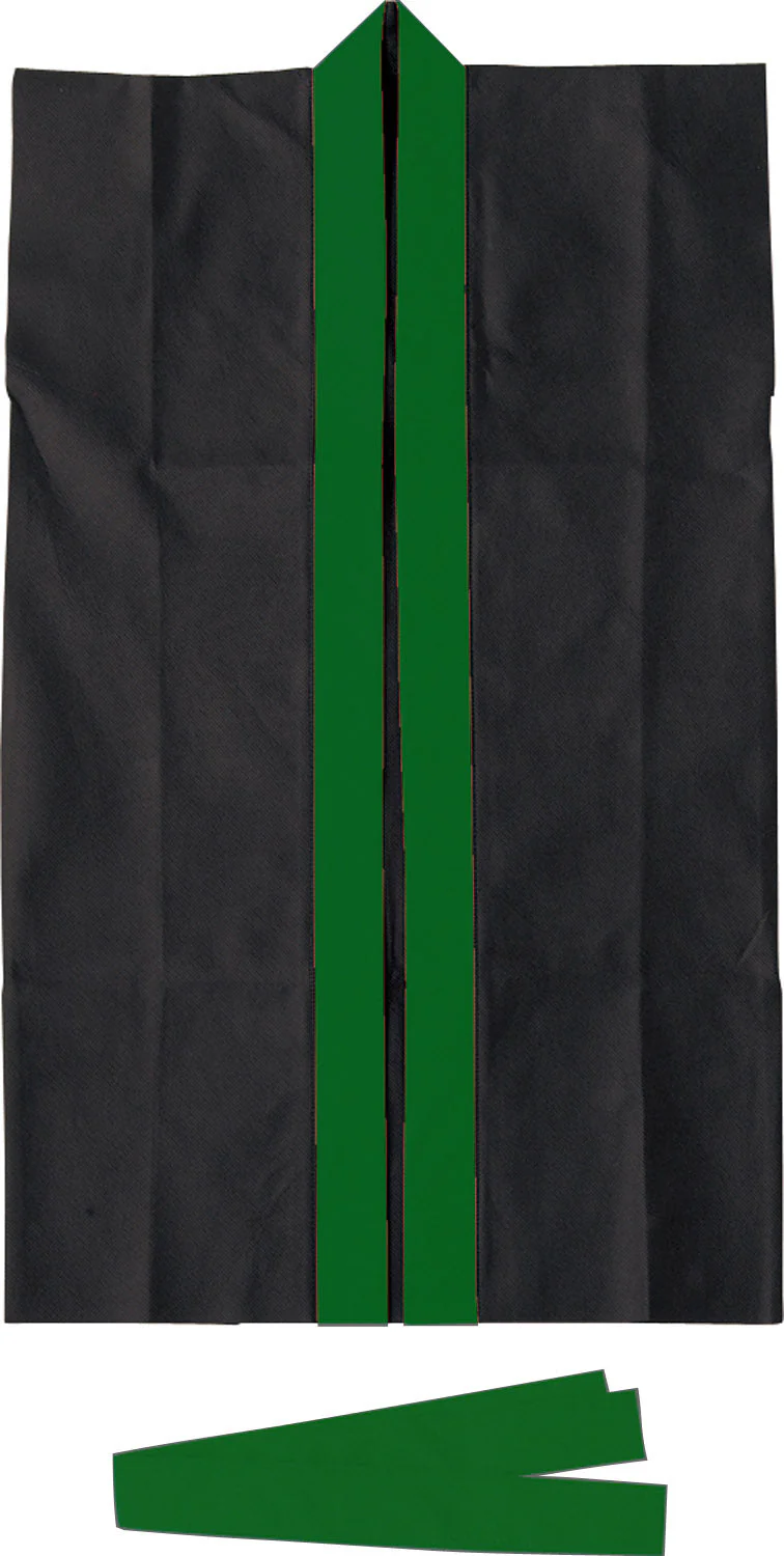 Long happy non-woven fabric black (green collar) S (with headband)