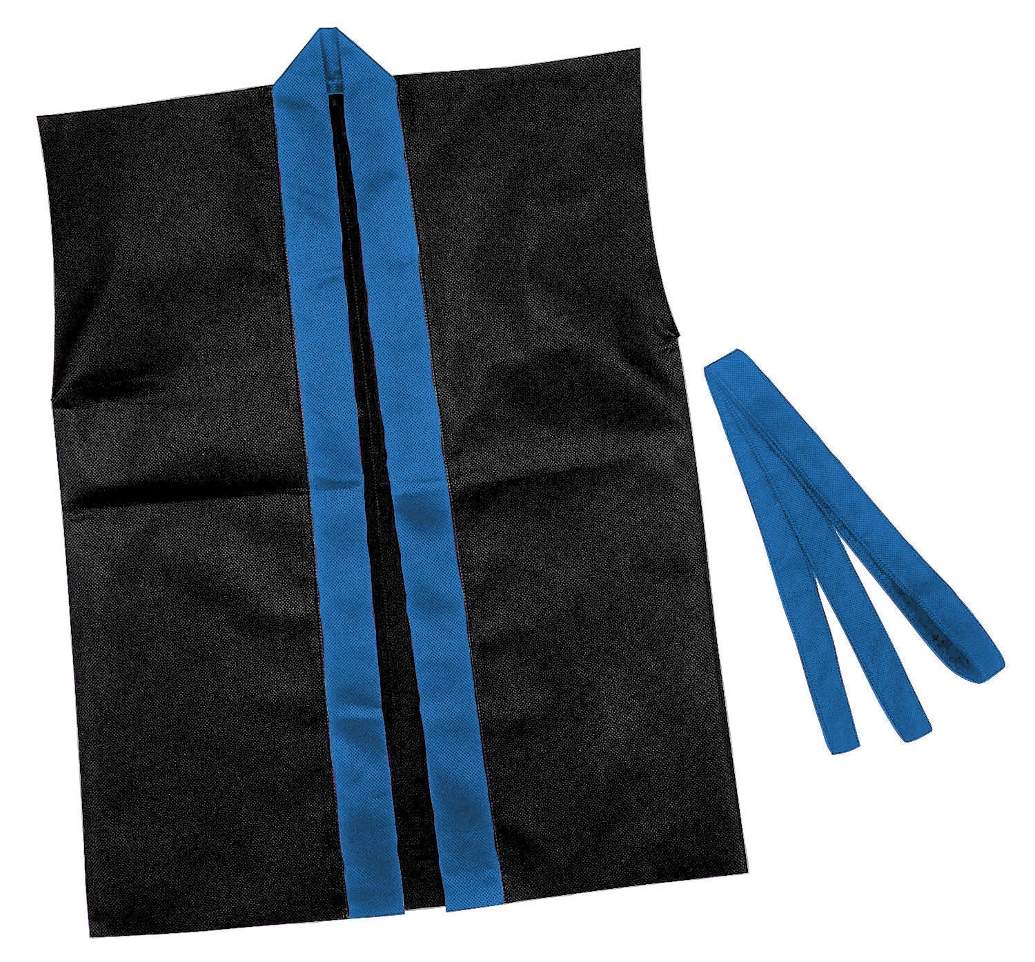 Color non-woven fabric Happi children's sleeveless S black (blue collar)