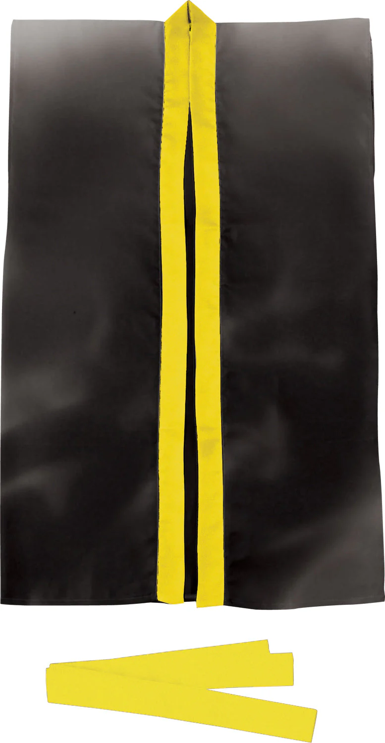 Satin long hip black (yellow collar) J (with headband)