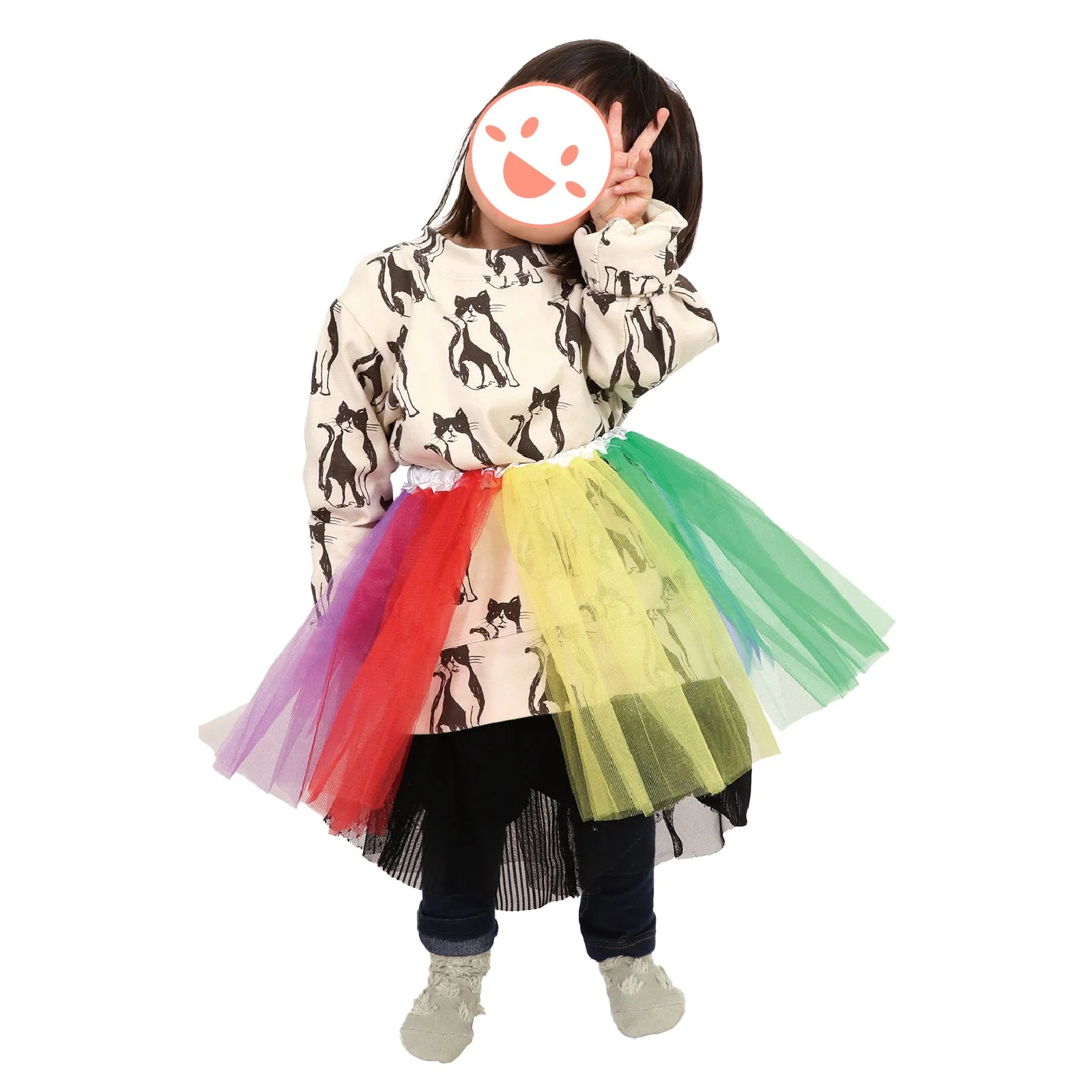 Fluffy skirt rainbow tulle skirt - Image 3