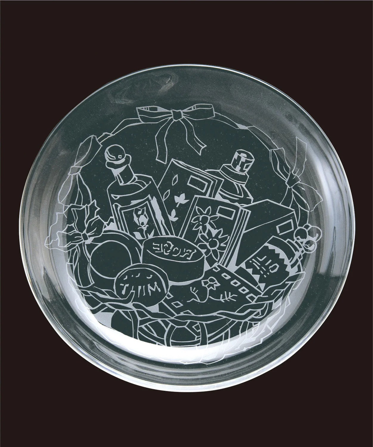 Glass round plate φ210mm