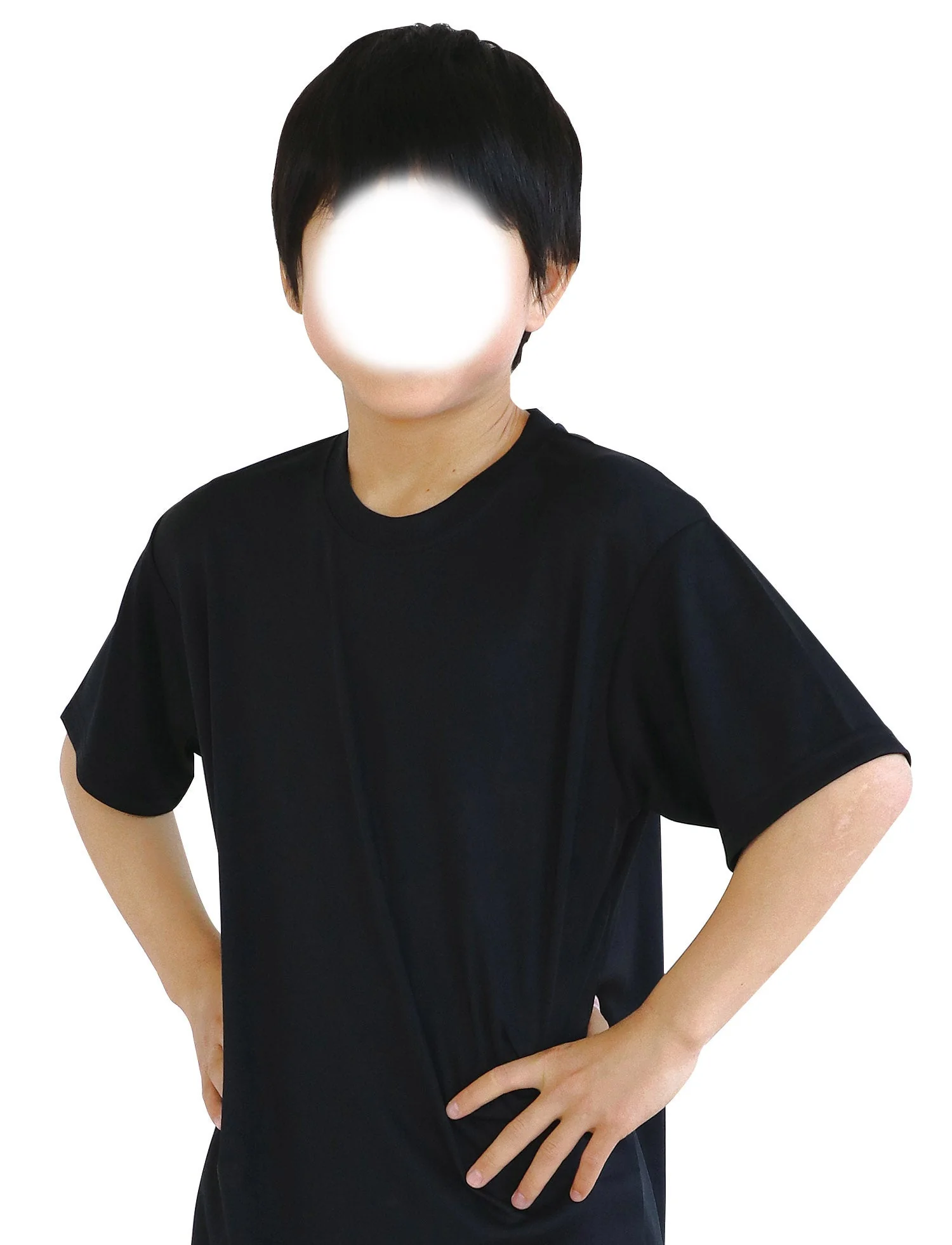 AT dry T-shirt 130cm black 150g poly 100% - Image 2
