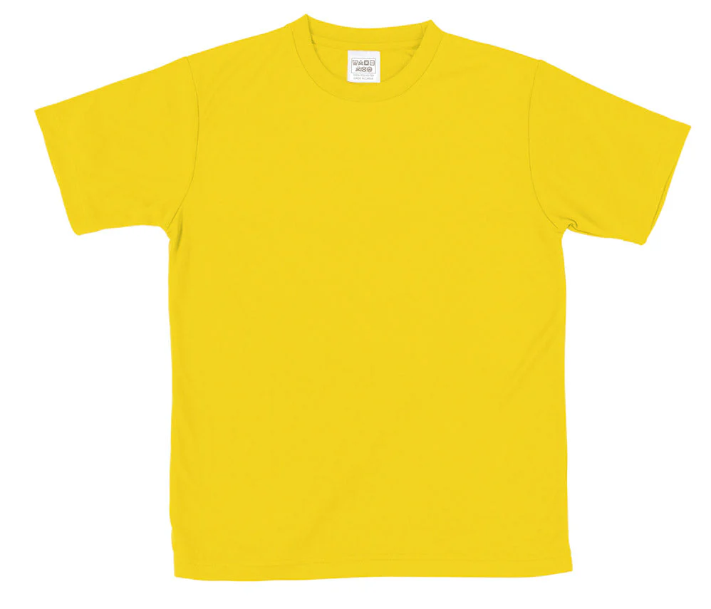AT dry T-shirt 130cm yellow 150g poly 100%