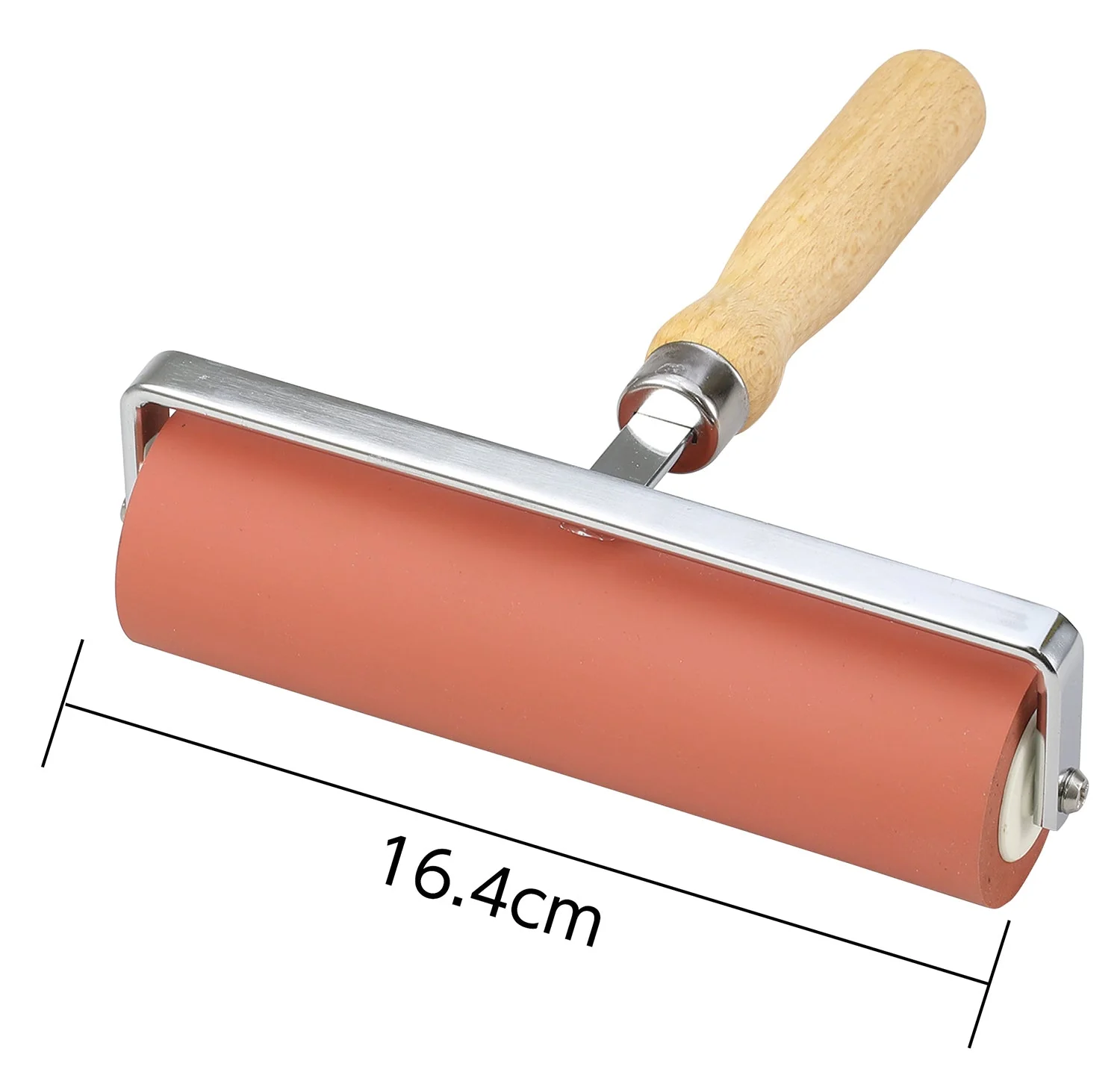 Compaction rubber roller red φ45×164mm (6 inches) - Image 2