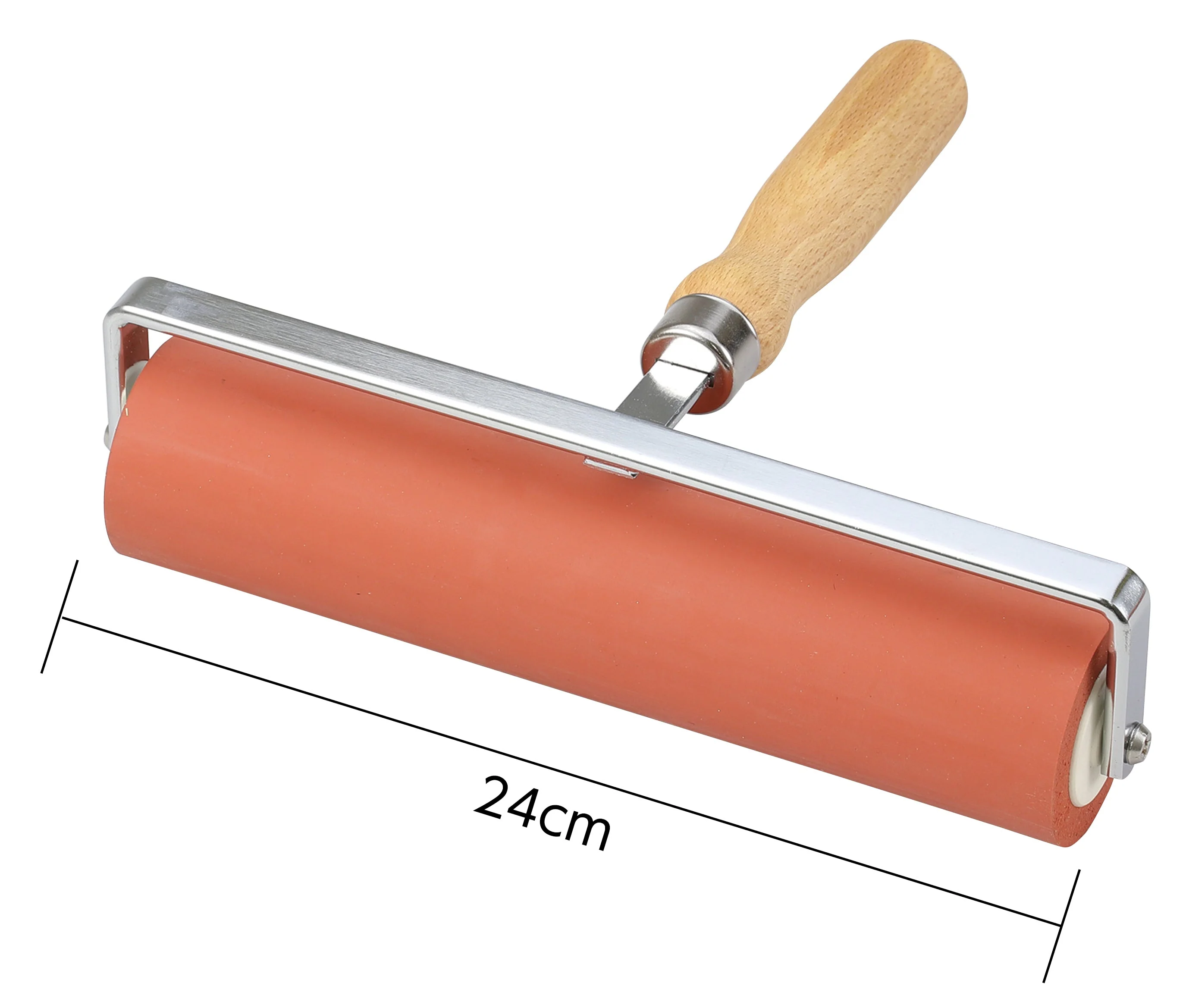 Rolling pressure rubber roller red φ45×240mm (10 inches) - Image 2