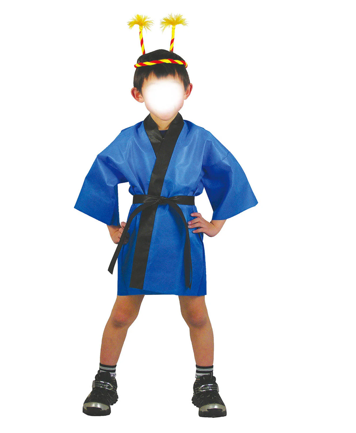 Color non-woven fabric happi for kindergarteners C blue - Image 2