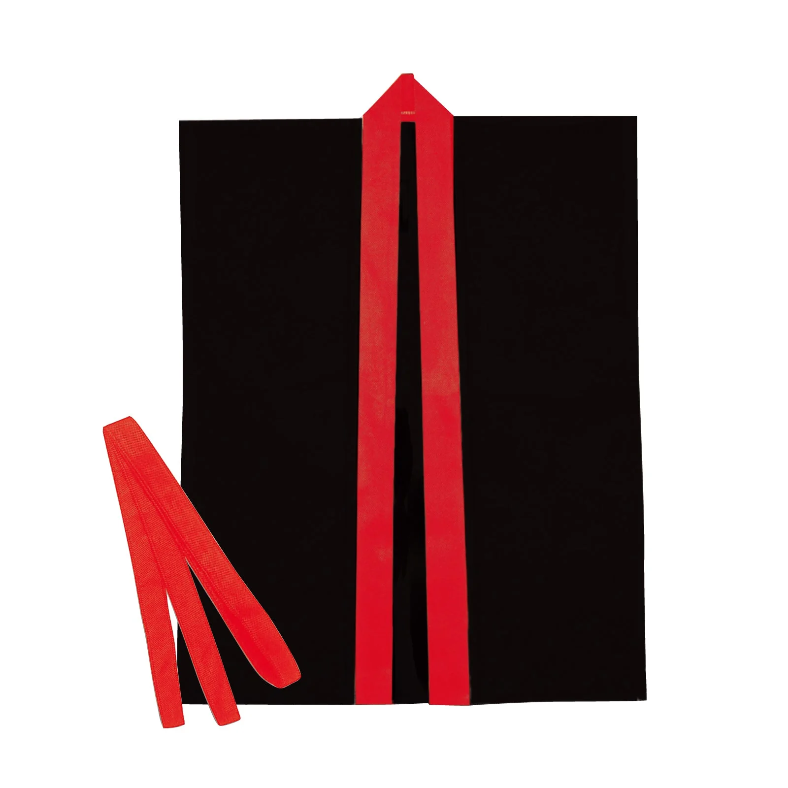 Color non-woven fabric Happi children's sleeveless S black (red collar)